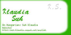 klaudia suh business card